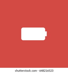 battery icon. sign design. red background