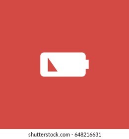 battery icon. sign design. red background