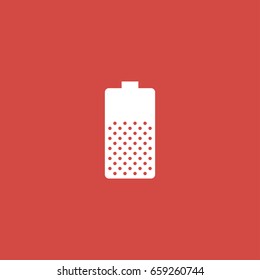 battery icon. sign design. red background