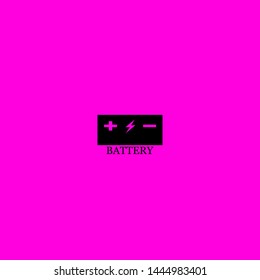 battery icon sign signifier vector