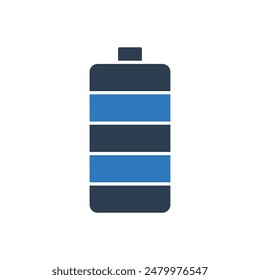 Vector de símbolo de signo de batería