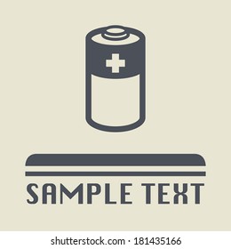 Battery icon or sign, vector illustration