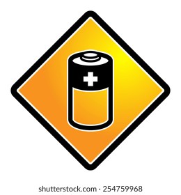 Battery icon or sign, vector illustration