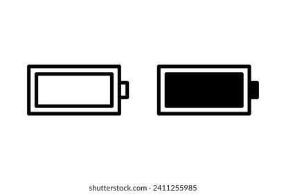 Icono de la batería, vector de signo de la batería para el sitio web Aplicación para equipos y dispositivos móviles