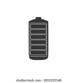 Battery Icon Silhouette Illustration. Electric Power Vector Graphic Pictogram Symbol Clip Art. Doodle Sketch Black Sign.