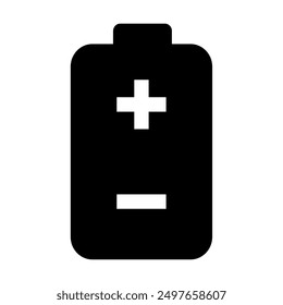 Battery icon silhouette. Vector image
