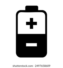 Battery icon silhouette. Vector image
