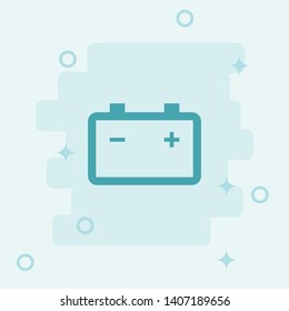Battery Icon. Simple icon, blue colored icon illustration.