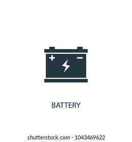 battery icon. Simple element illustration. battery concept symbol design from car service collection. Can be used for web and mobile.
