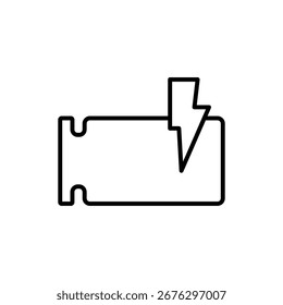 battery icon, simple flat style, vector illustration, symbol, design logo template pictogram, for ui or ux isolated on white for mobile app, editable
