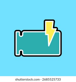 battery icon, simple flat style, vector illustration, symbol, design logo template pictogram, for ui or ux for mobile app, editable