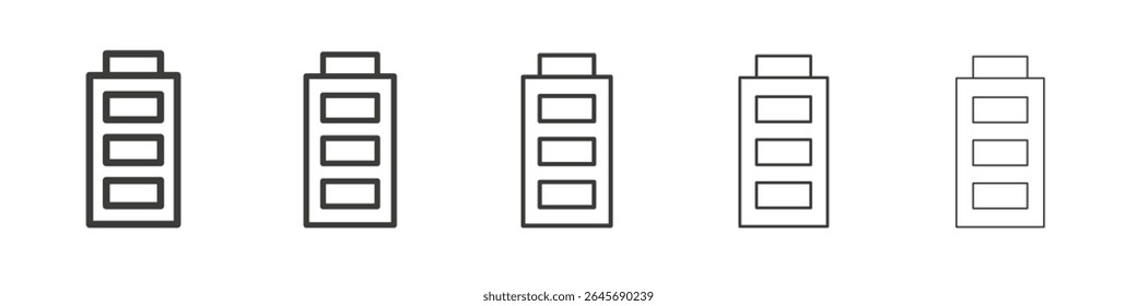 Ícone de bateria ilustração simples logotipo arte