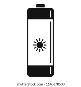 Battery icon. Simple illustration of battery vector icon for web design isolated on white background