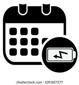 battery icon and simple object. vector illustration