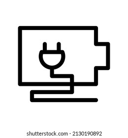 Battery icon simple outline style for website and application project