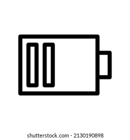 Battery icon simple outline style for website and application project