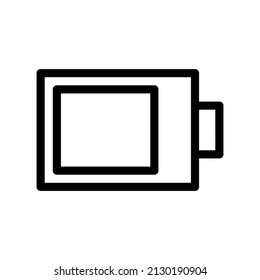 Battery icon simple outline style for website and application project