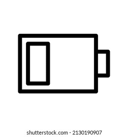 Icono de batería estilo de esquema simple para el sitio web y el proyecto de aplicación
