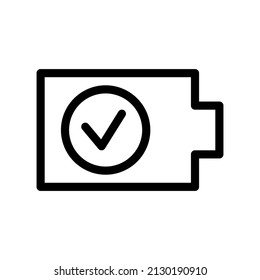 Battery icon simple outline style for website and application project