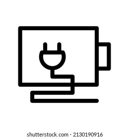 Battery icon simple outline style for website and application project