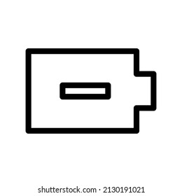 Battery icon simple outline style for website and application project