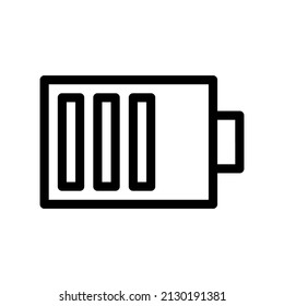 Icono de batería estilo de esquema simple para el sitio web y el proyecto de aplicación