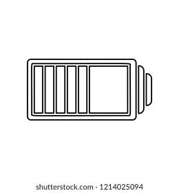 Battery icon. Simple outline vector of web, minimalistic set for UI and UX, website or mobile application