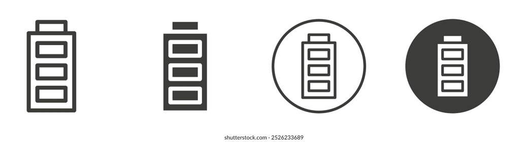 Battery icon Simple outline vector logo