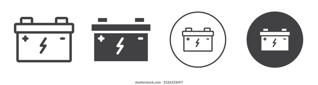 Battery icon Simple outline vector logo