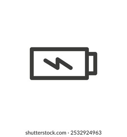 Icono de batería Logotipo de Vector de contorno simple
