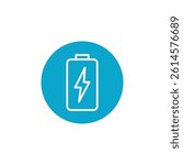 battery icon Simple thin line stroke vector