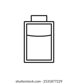 Icono de batería Simple contorno delgado