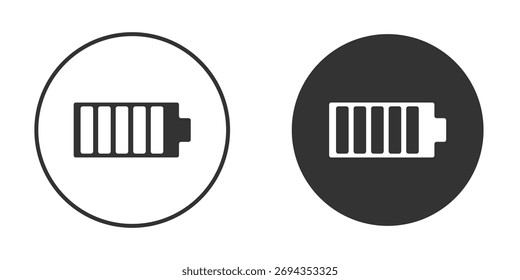 Ícone Bateria. Ilustração de vetor simples. Conjunto de Ícones de Silhueta.