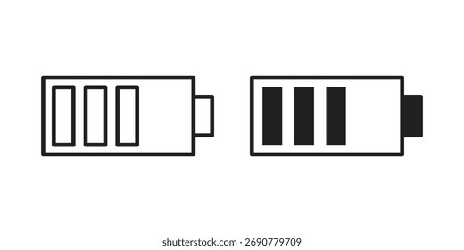 Icono de batería símbolo de Vector simple