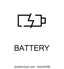Battery icon. Single high quality outline symbol for web design or mobile app. Thin line sign for design logo. Black outline pictogram on white background