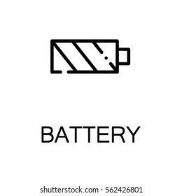 Battery icon. Single high quality outline symbol for web design or mobile app. Thin line sign for design logo. Black outline pictogram on white background