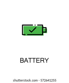 Battery icon. Single high quality outline symbol for web design or mobile app. Thin line sign for design logo. Black outline pictogram on white background
