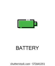 Battery icon. Single high quality outline symbol for web design or mobile app. Thin line sign for design logo. Black outline pictogram on white background