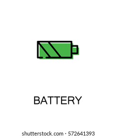 Battery icon. Single high quality outline symbol for web design or mobile app. Thin line sign for design logo. Black outline pictogram on white background