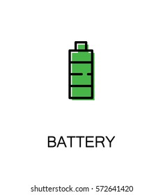 Battery icon. Single high quality outline symbol for web design or mobile app. Thin line sign for design logo. Black outline pictogram on white background