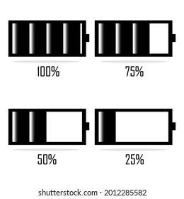  Battery icon with some variation capacity of energy