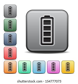 Battery Icon Square Icon in Various Colors