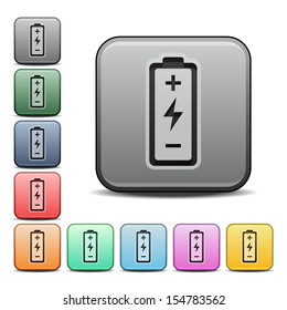 Battery Icon Square Icon in Various Colors