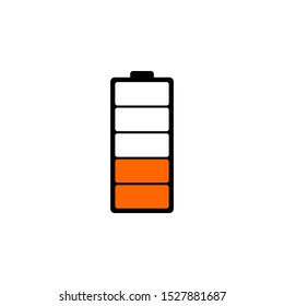 Battery Icon Status with Orange Color