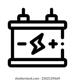 Icono de batería con contorno de estilo