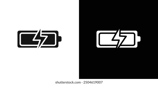 battery icon Symbol mark in filled style