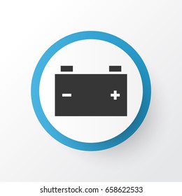 Battery Icon Symbol. Premium Quality Isolated Accumulator Element In Trendy Style.