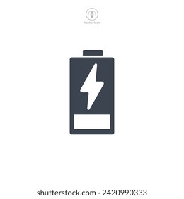 Icono de la batería Ilustración vectorial aislada en fondo blanco