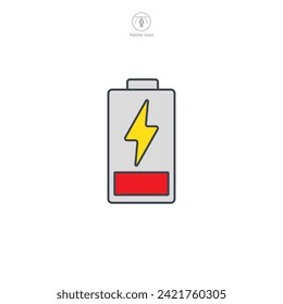 Icono de la batería Ilustración vectorial aislada en fondo blanco
