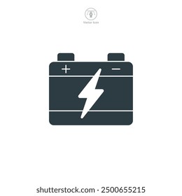 Battery icon symbol vector illustration isolated on white background